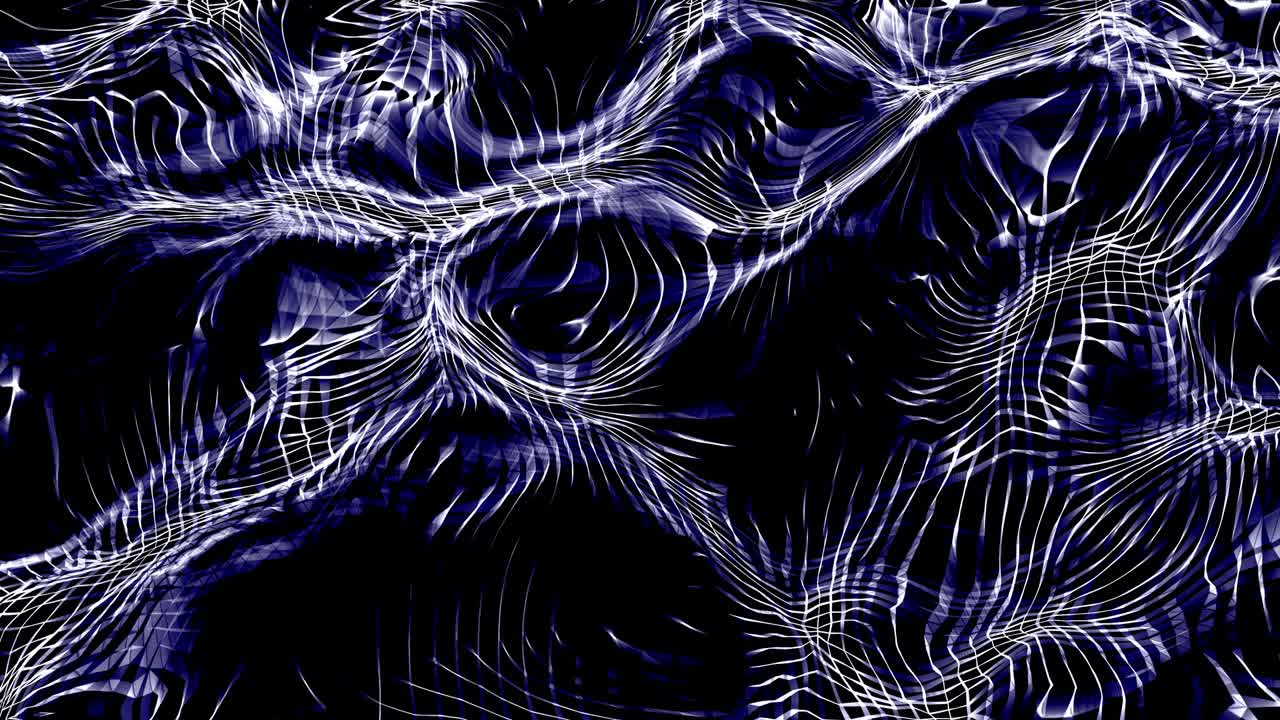Conceptual looping white waves on a dark background.