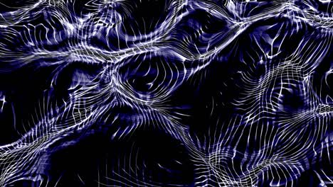 conceptual looping white waves on a dark background.