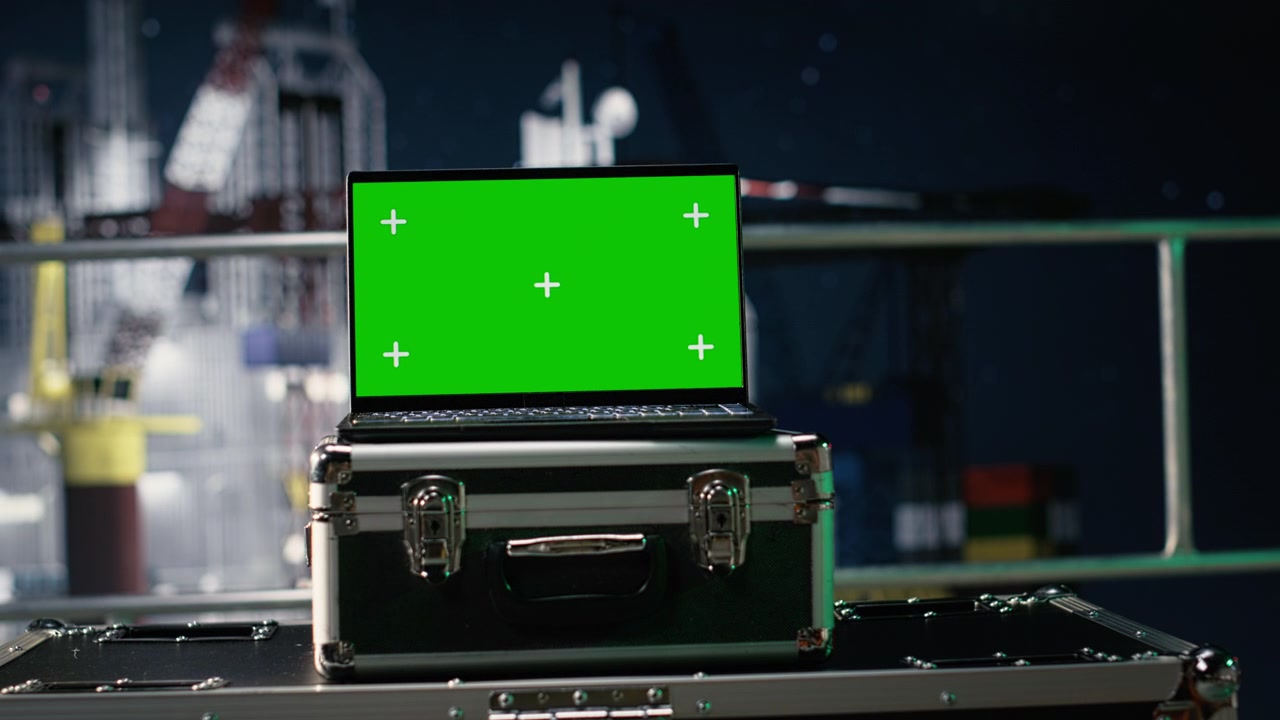 Isolated screen laptop software evaluates energy security risks on drilling rig
