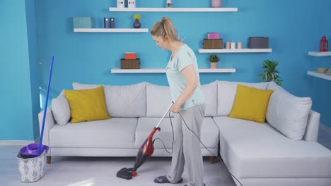 The-woman-cleaning-the-house.