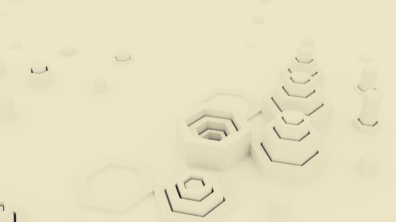추상적인 3d 육각형 패턴