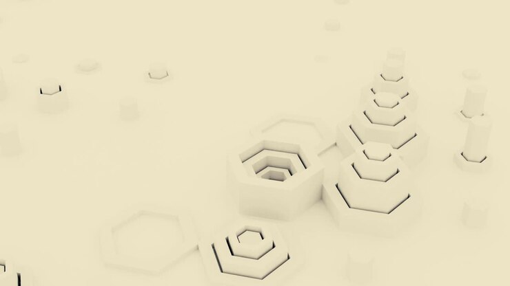 Modello esagonale 3D astratto
