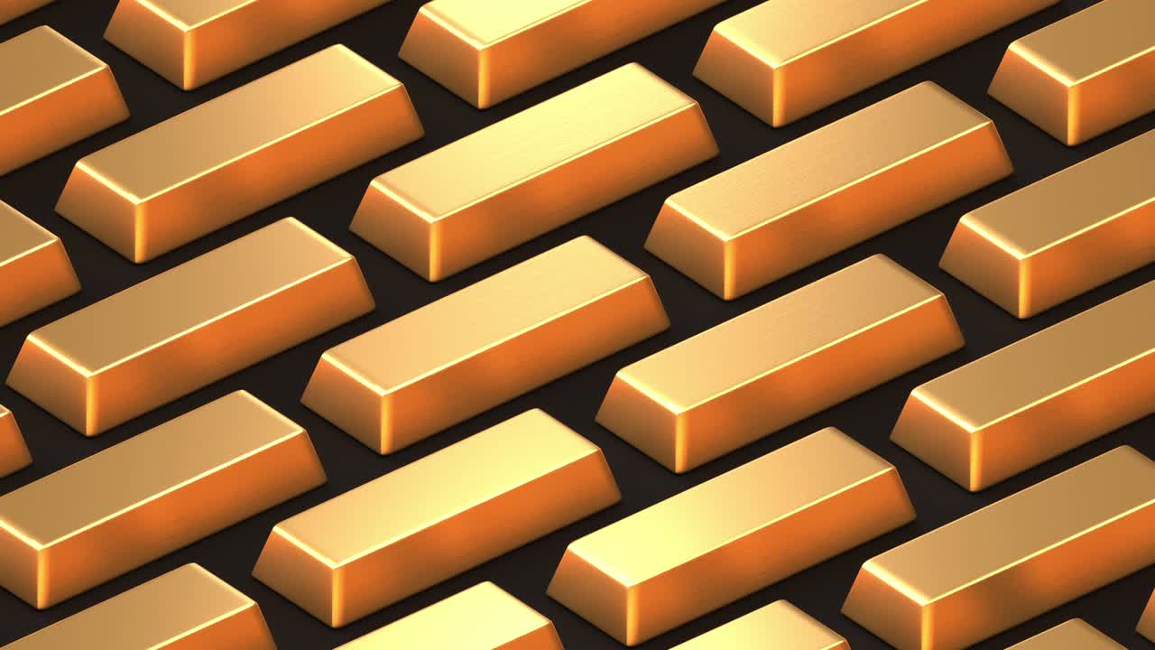 Golden ingots go on the conveyor