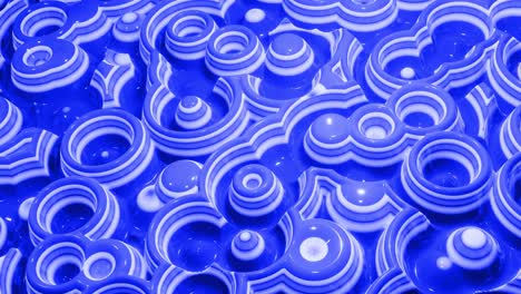 looped blue liquid background in 4k. abstract wavy pattern on bright glossy surface of blue fluid, waves on paint fluid in smooth animation. viscous 3d liquid. creative backdrop