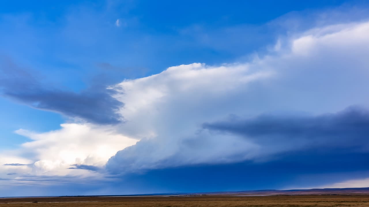 Maestoso Time Lapse di Nuvole Temporalesche su un Paesaggio Rurale