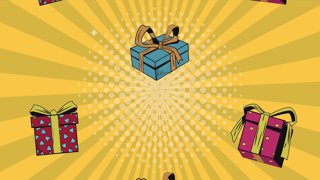 animación de estilo pop art con