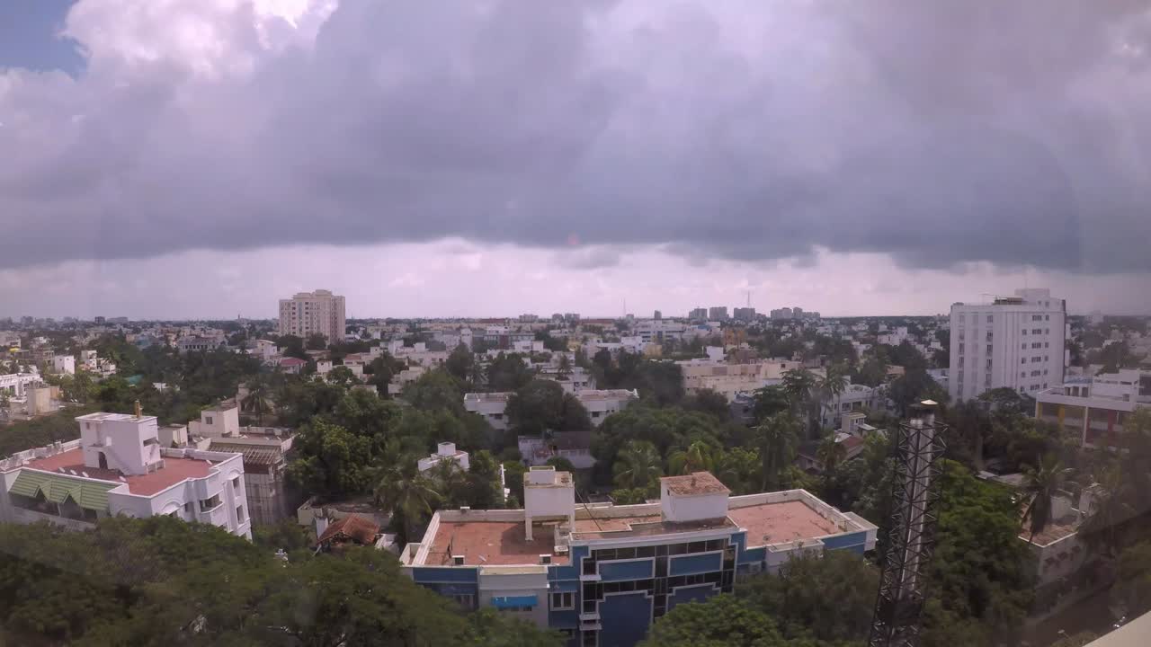 timelapse de la hermosa ciudad metropolitana de chennai en india