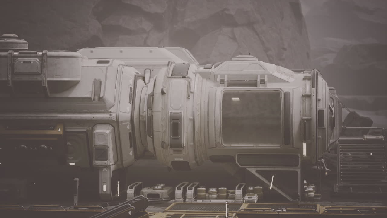 외계 행성의 첨단 미래 우주 정거장