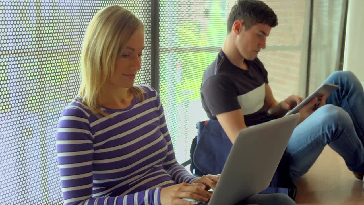 Students working together on an assignment