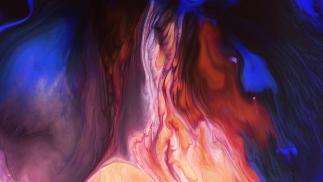 Arte Líquida Abstrata - Macro de Cores de Tinta, UHD