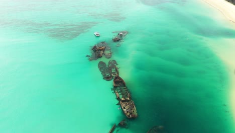 Wunderschöne-Versunkene-Wracks-Auf-Moreton-Island,-Queensland,-Künstliches-Riff,-Queensland,-Australien