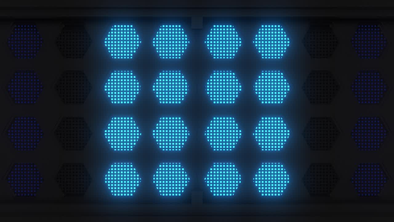 Futuristic Hexagon LED Panel Display