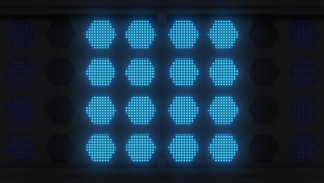 futuristic hexagon led panel display