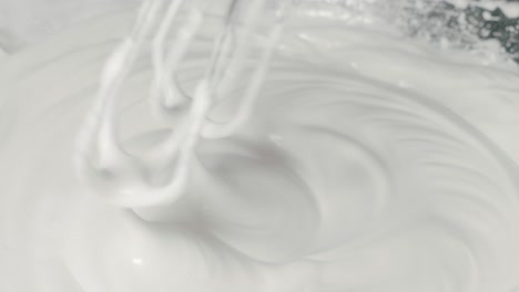 whipped cream and mixer - close up