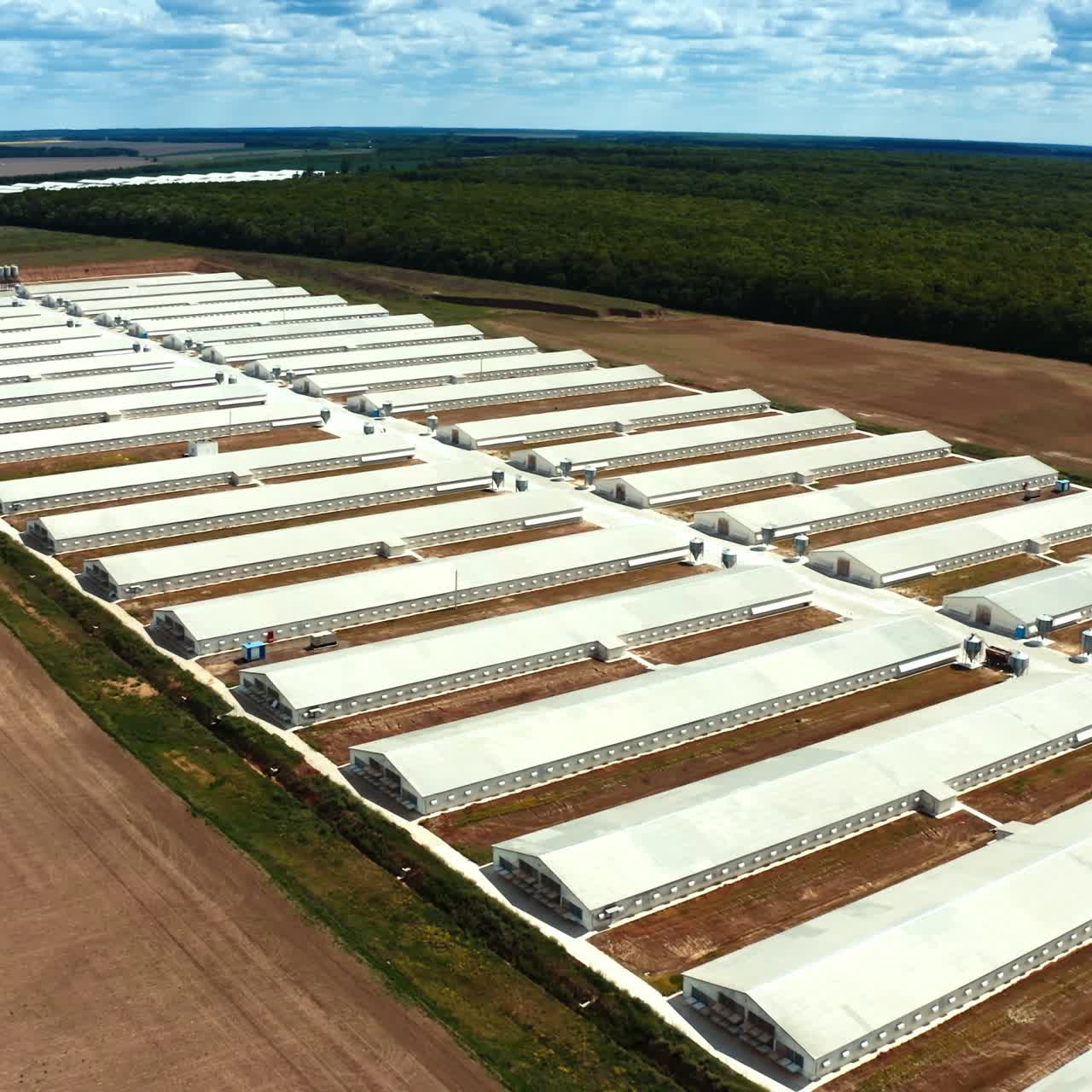 Aerial view of rural area