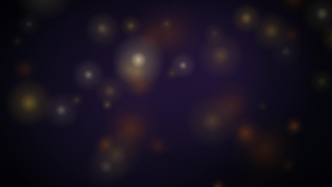 Abstract Background with Floating Golden Bokeh Particles