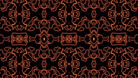 abstract orange geometric seamless pattern background. abstract stripes kaleidoscope loop. fast psychedelic colorful kaleidoscope vj background. disco abstract motion background. kaleidoscope effect