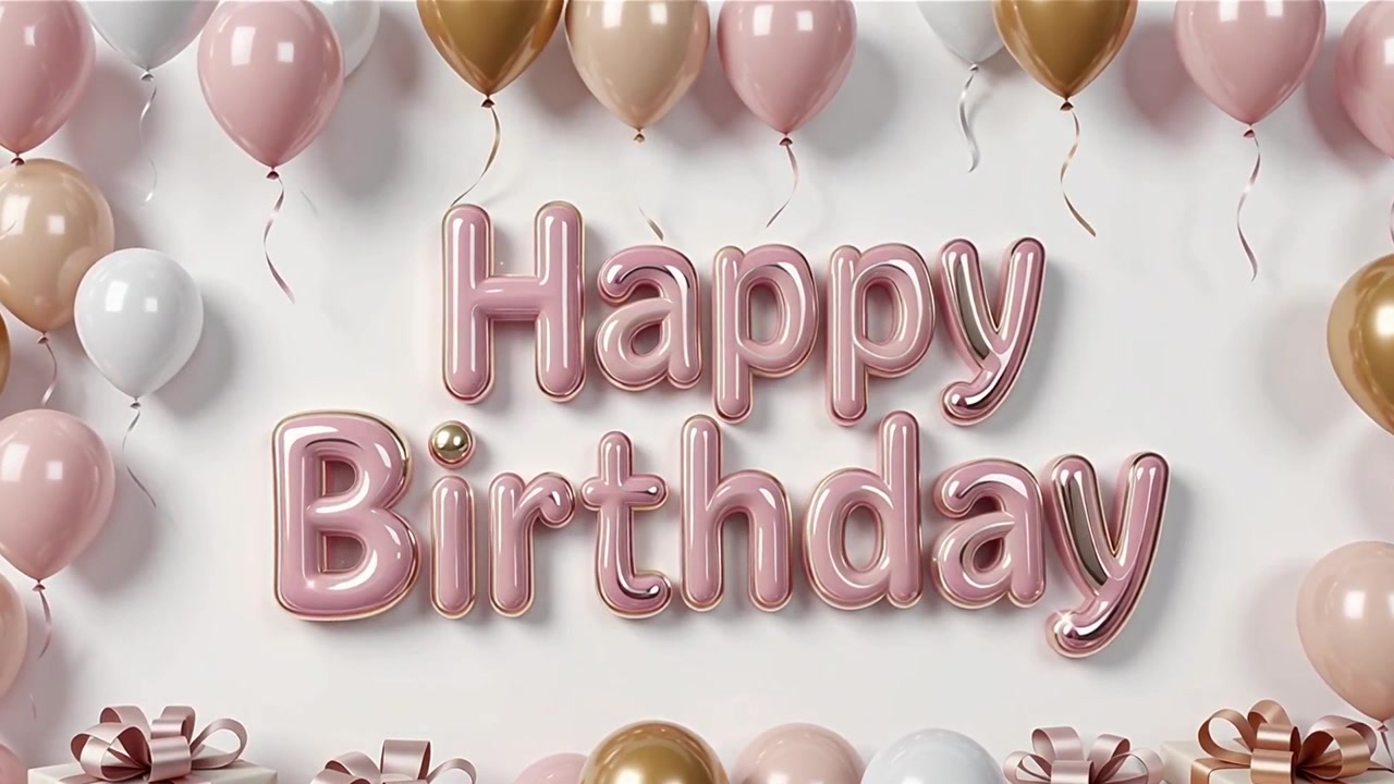 Sfondo di compleanno con palloncini e regali