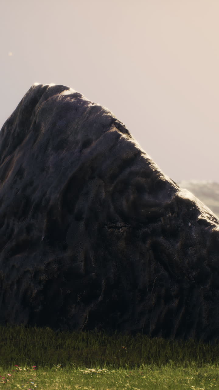 들판 에 있는 큰 바위