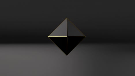 nero minimo. consistenza nera. sfondo nero astratto. sfumature più scure di nero. il poligono ruota e si deforma. in grado di fare un loop senza cuciture in stile oscuro futuristico poligono hi-tech 4k