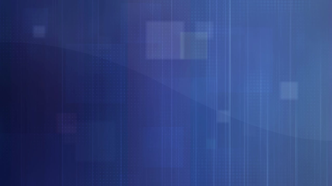 Loopable blue abstract light beams with slow motion floating geometric shapes, technology inspired background