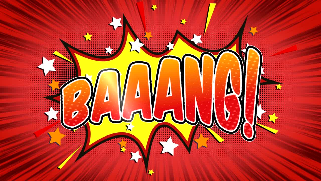 바앙 - 만화 스타일의 텍스트