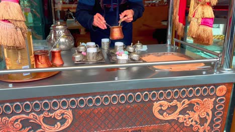 traditional turkish coffee brewing process