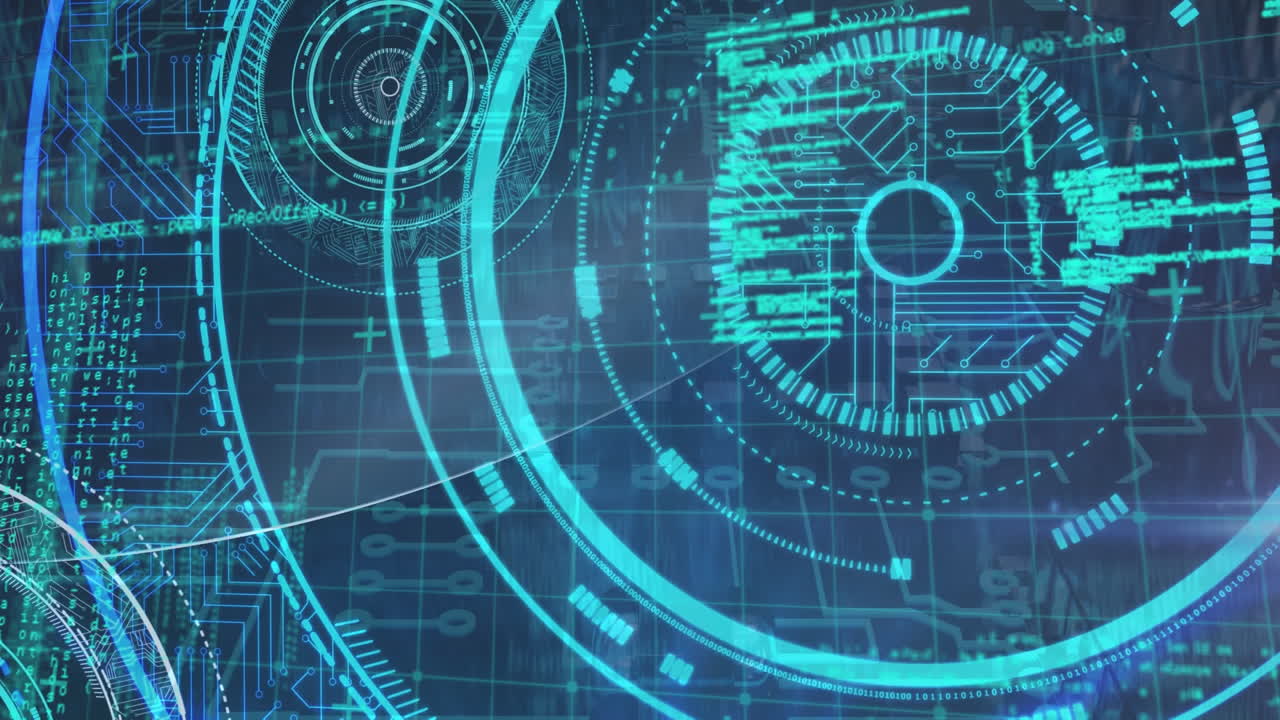 Animation of scopes scanning over circuit board elements