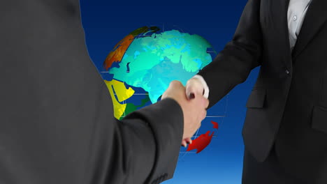 handshake between international firms 4k