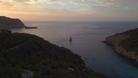 ibiza mountain sunset colorful benirras bay island