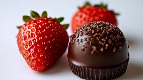 fresh strawberries and chocolate