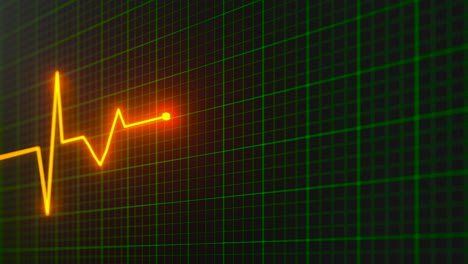 heartbeat line reflecting on the monitor, 3d rendering.