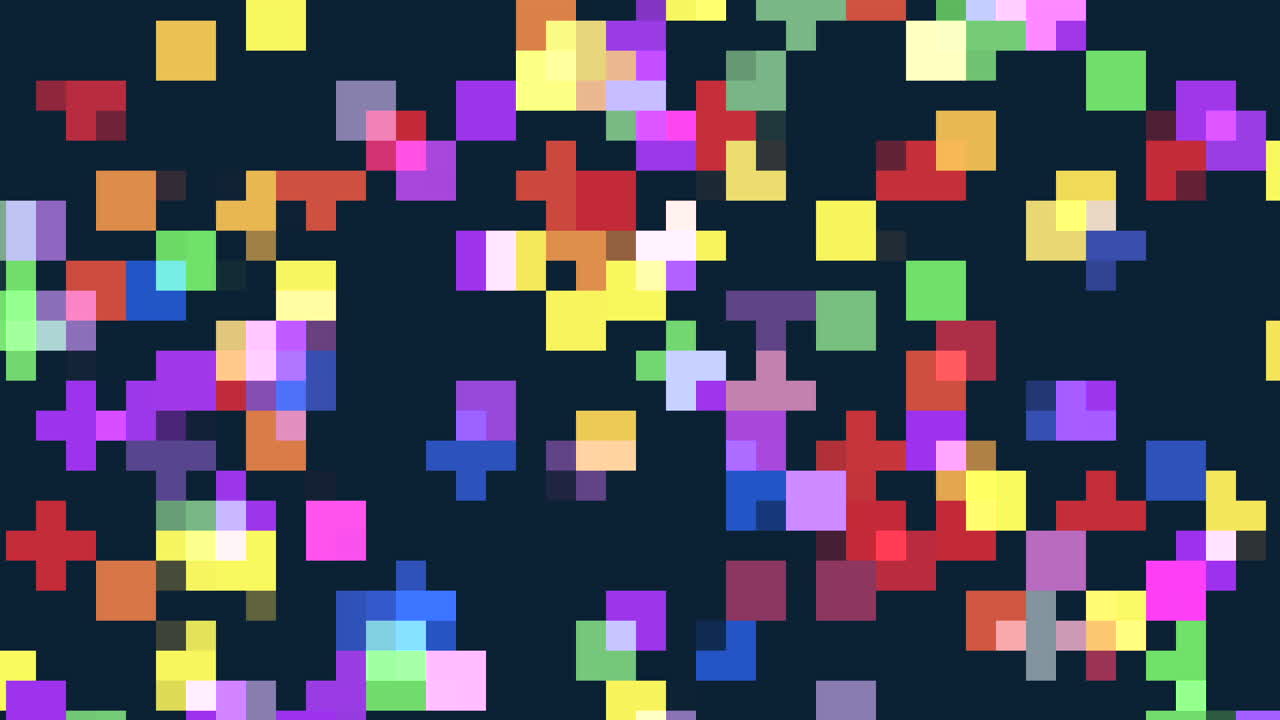 다채로운 격자 활기차고, 움직이는 장난스러운 사각형