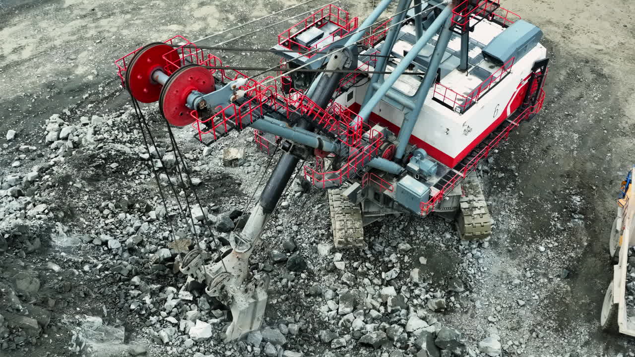 Large Mining Excavator in Action