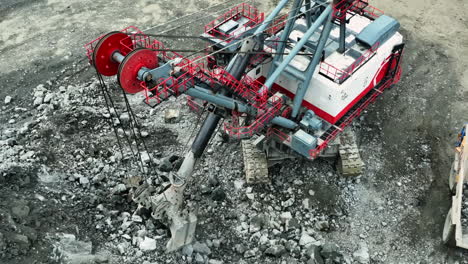 large mining excavator in action