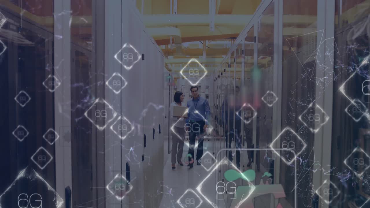 모양의 애니메이션과 서버 의 백인 노동자들에 대한 6g 텍스트