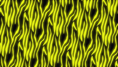 animación de formas abstractas en amarillo brillante