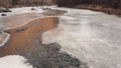 aerial views of frozen bodies of water in the areas near boulder and nederland colorado