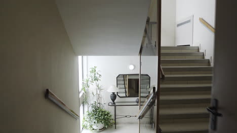 hopeful patient hospital stairs waiting for treatments barcelona