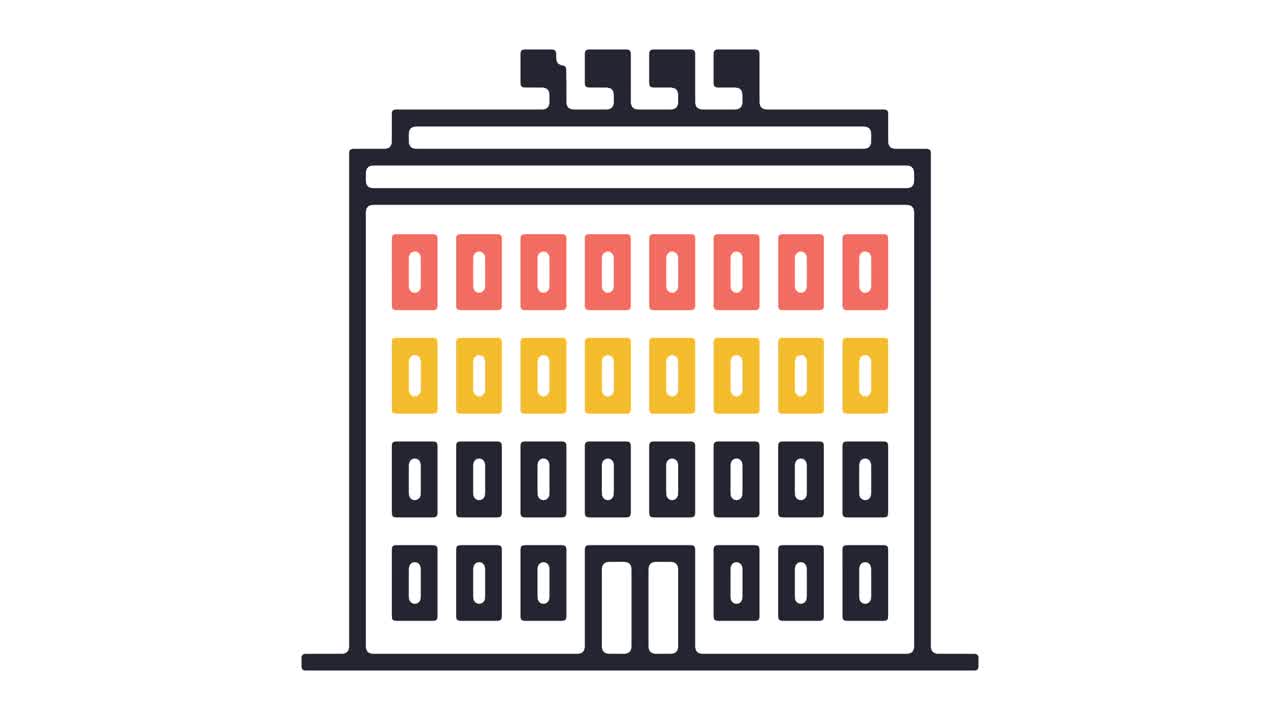 animación del icono de la línea de servicios del complejo