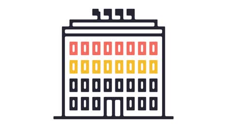 resort services line icon animation