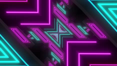 neon geometric tunnel visual