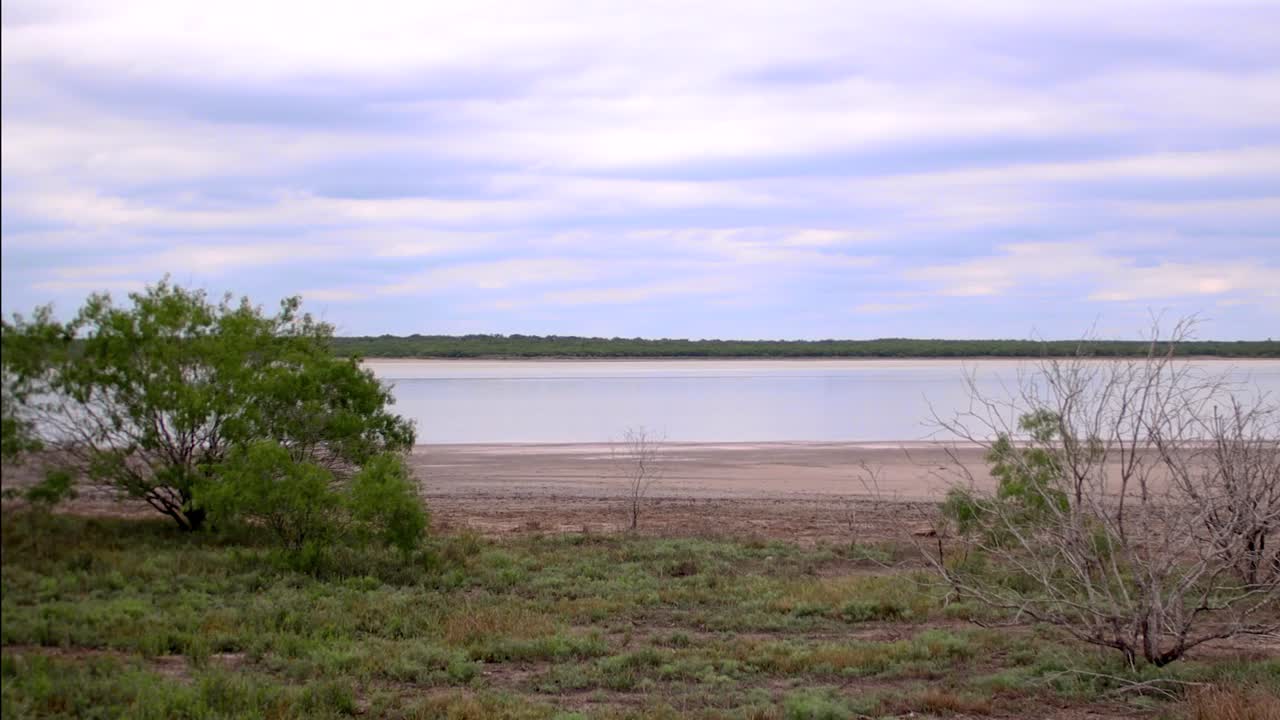Panning time lapse of a salt lake