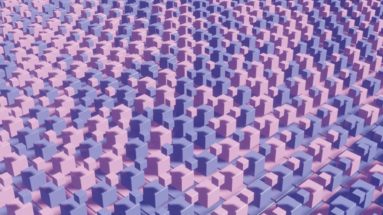 3d 렌더링 다채로운 큐브와 함께 추상적인 애니메이션 배경.