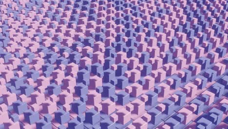 fondo animado abstracto con cubos multicolores de renderizado 3d. bucle sin costuras animación 3d moderna y satisfactoria