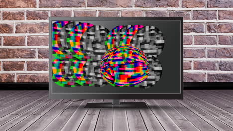 lcd-bildschirm mit statischer