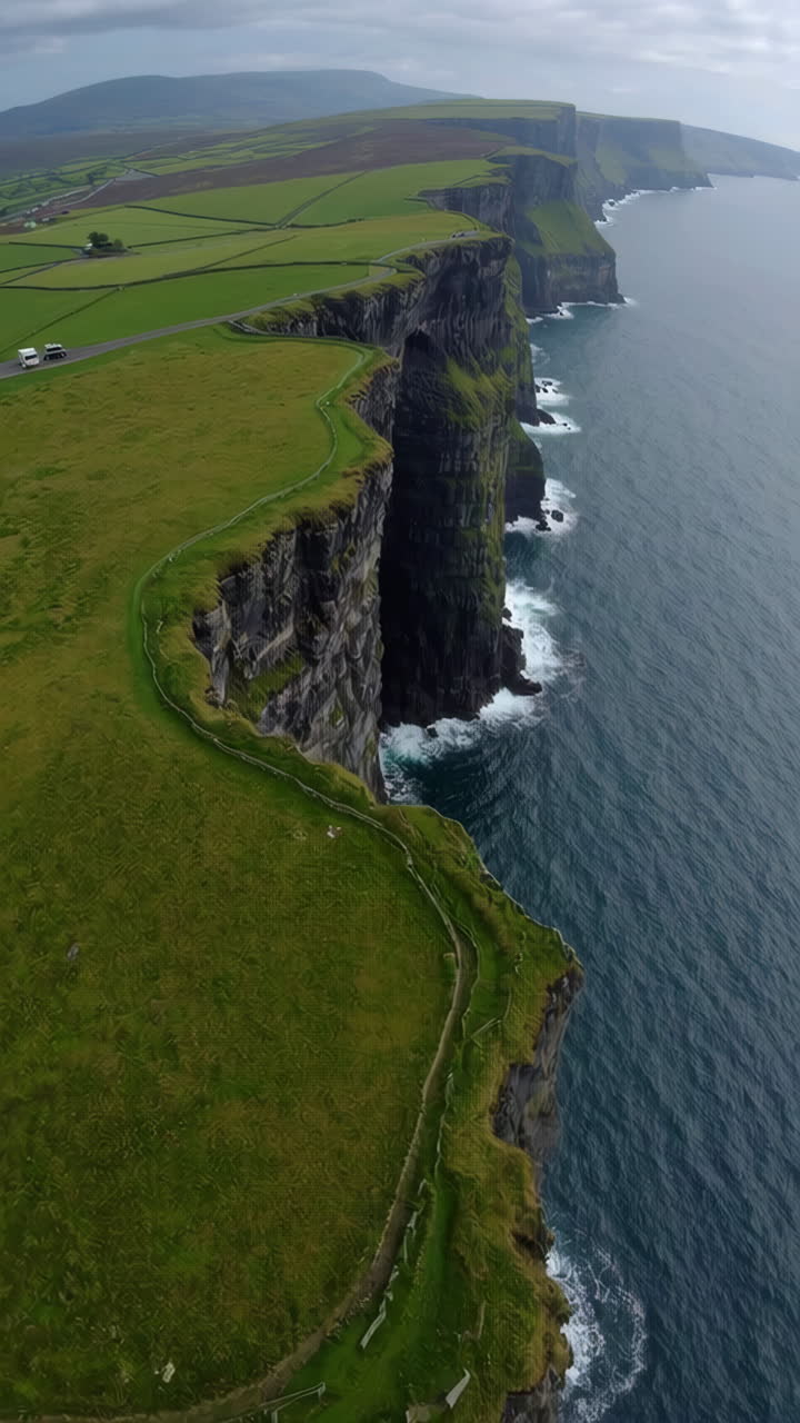 Majestic Cliffs of Moher Overlooking the Atlantic Ocean in Ireland