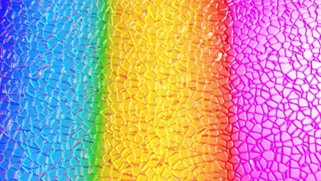 looped abstract background. beautiful iridescent wavy surface of liquid with pattern, gradient color and flow waves on it. rainbow glossy and matt fluid. creative bright bg with soft smooth animation.