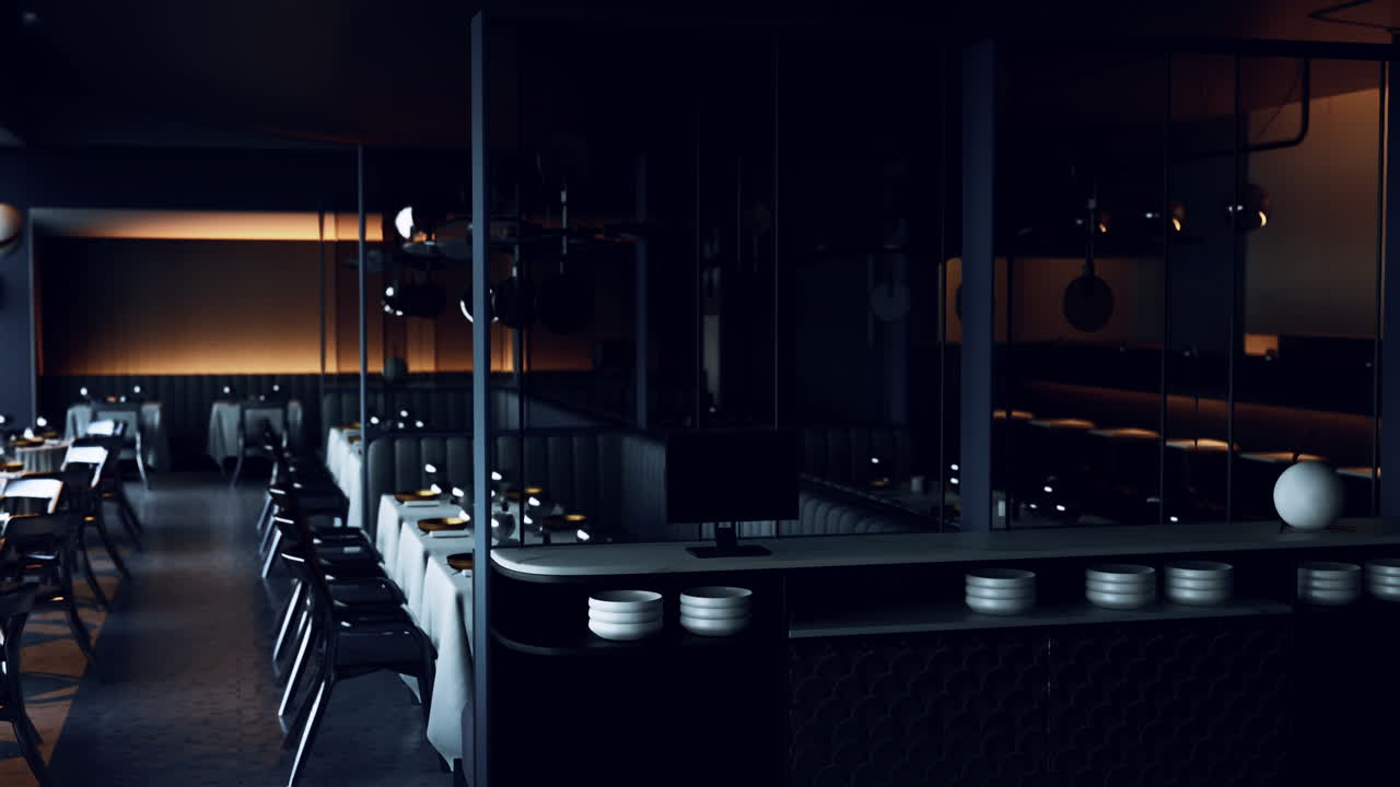 어고 우아한 레스토랑 인테리어 디자인