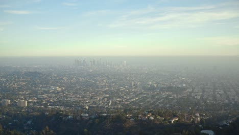 city skyline of los angeles